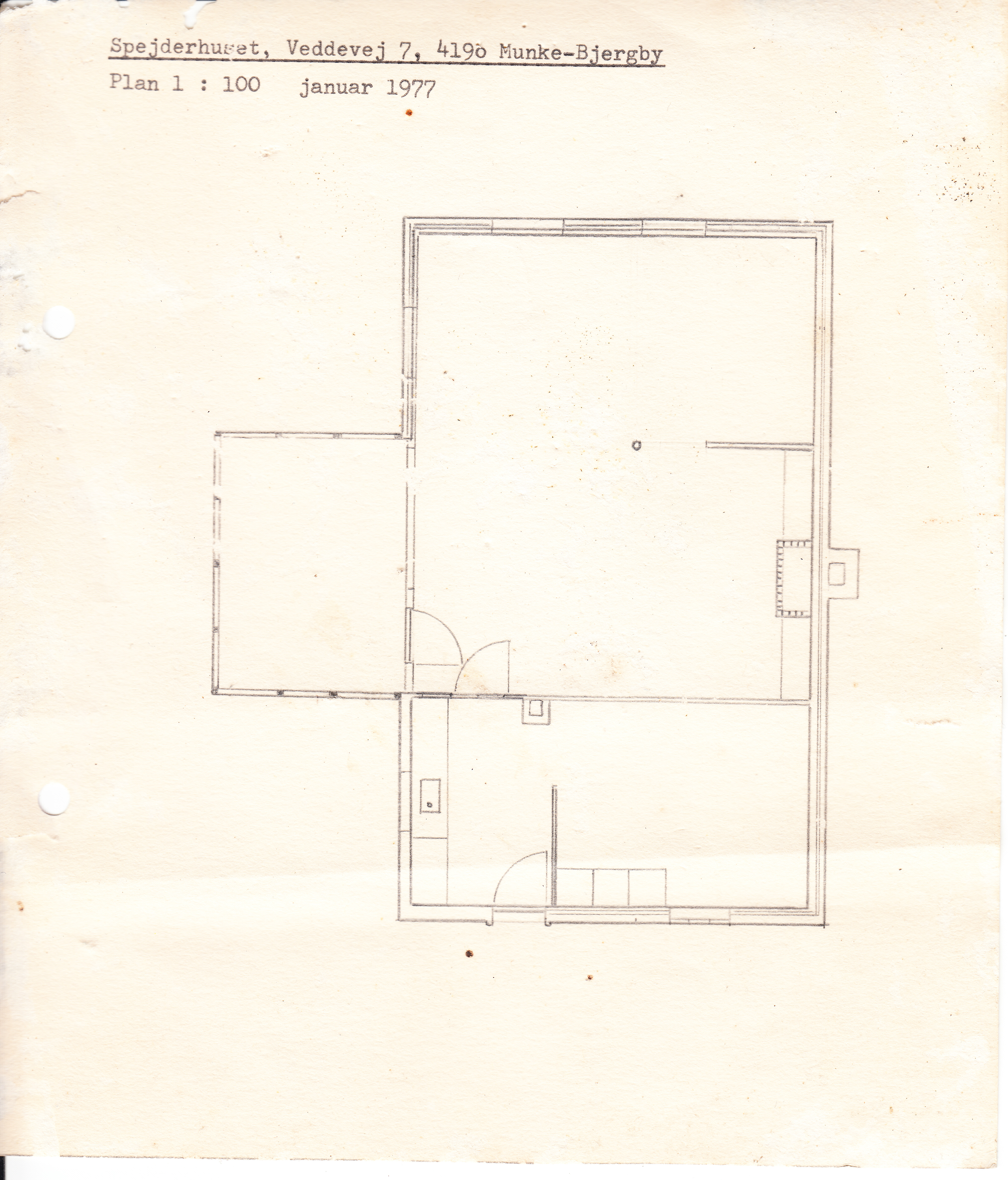 Byggetegning i 1977